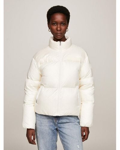 Tommy Hilfiger Colour-blocked New York Puffer Jacket - White