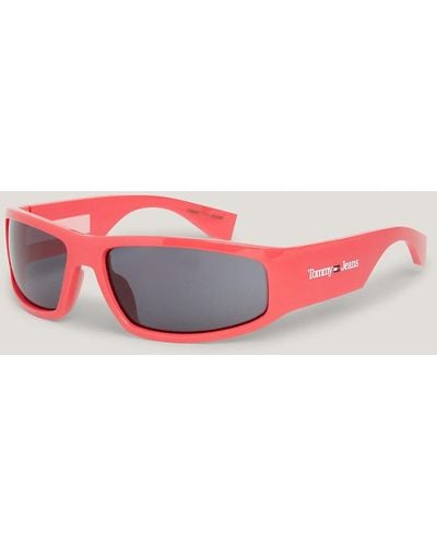 Tommy Hilfiger Pink Rectangular Sunglasses