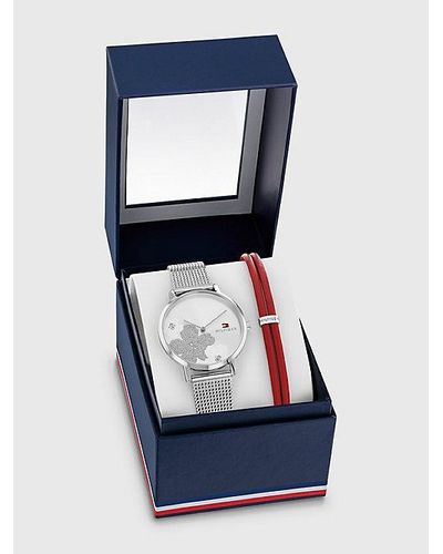 Tommy Hilfiger Set de regalo de reloj y pulsera - Azul