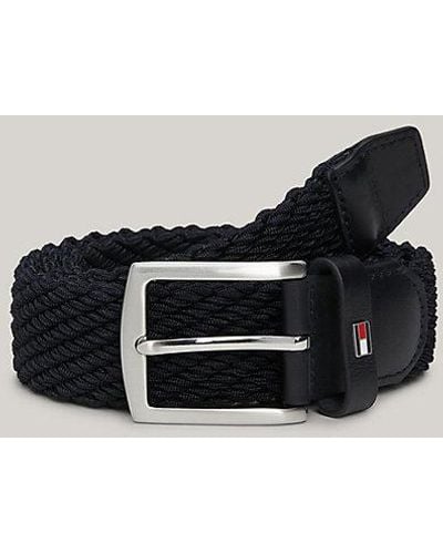 Tommy Hilfiger Cinturón Denton trenzado de rayas - Azul