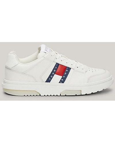 Tommy Hilfiger The Brooklyn Elevated Leren Sneaker - Wit