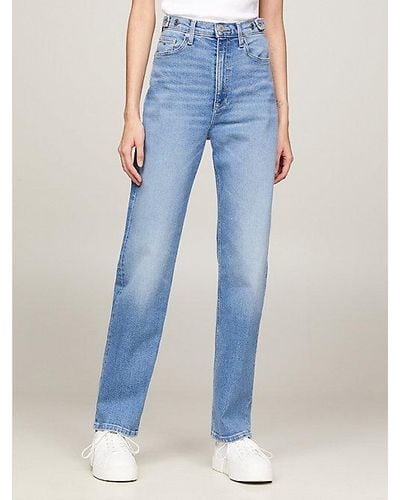 Tommy Hilfiger Julie Ultra High Rise Straight Jeans - Blauw