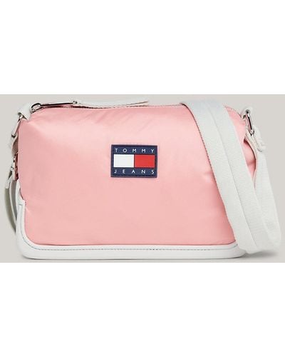 Tommy Hilfiger Rubberised Logo Small Crossover Camera Bag - Pink