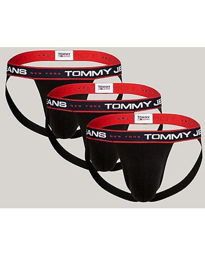 Tommy Hilfiger 3er-Pack New York Jockstraps mit Logomuster - Schwarz