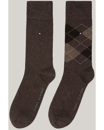 Tommy Hilfiger 2-pack Argyle Check Socks - Grey