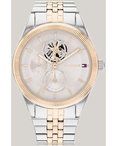 Tommy Hilfiger Two-tone Carnation Gold-plated Stainless Steel Watch - White