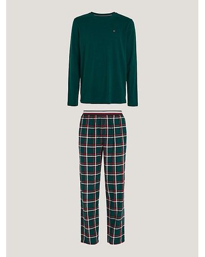 Tommy Hilfiger Global Stripe Lounge-Pyjama im Geschenkset - Grün