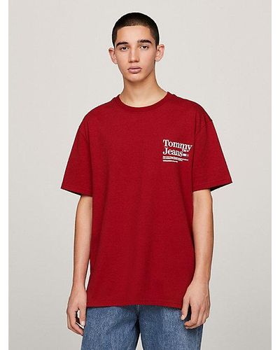 Tommy Hilfiger Camiseta Modern con logo en la parte trasera - Rojo