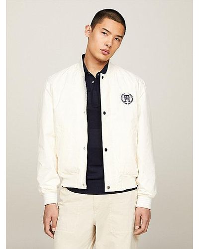 Tommy Hilfiger Varsity Waterafstotend Reversible Bomberjack - Grijs