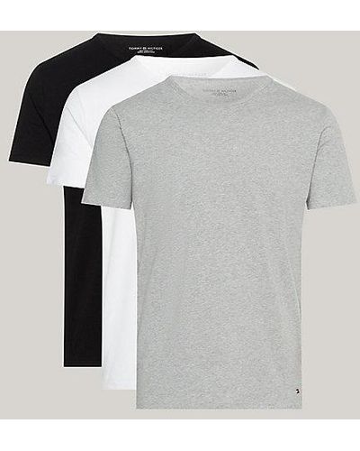 Tommy Hilfiger Premium Essential Set Van 3 Stretch-t-shirts - Zwart