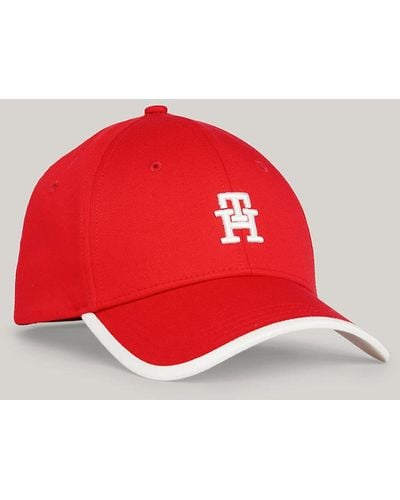 Tommy Hilfiger Th Monogram Contrast Baseball Cap - Red