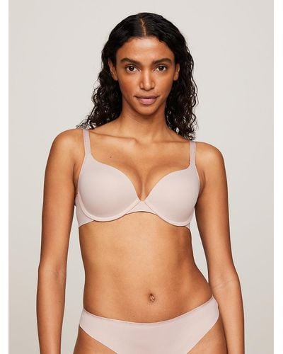 Tommy Hilfiger Essential Invisible Padded Push-up Plunge Bra - Natural