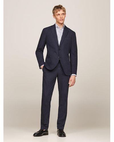 Tommy Hilfiger Single Breasted Slim Fit Two-piece Suit - Blue