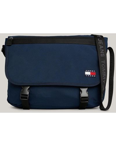 Tommy Hilfiger Essential Logo Strap Messenger Bag - Blue