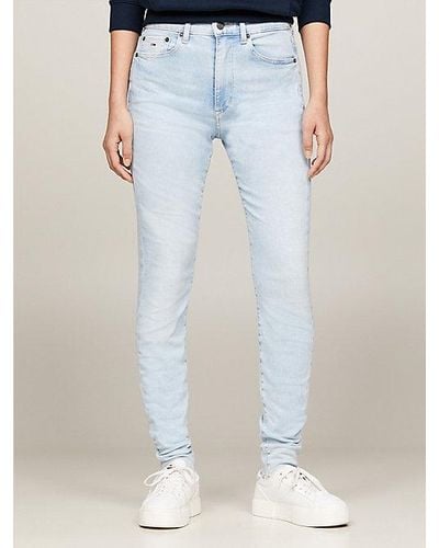 Tommy Hilfiger Sylvia Super Skinny Jeans mit hohem Bund - Blau