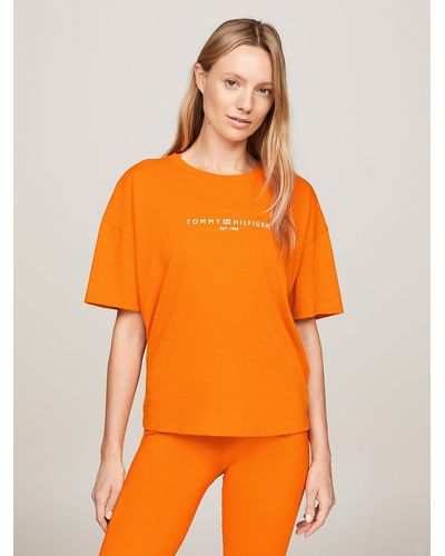 Tommy Hilfiger T-shirt de sport Essential TH Cool - Orange