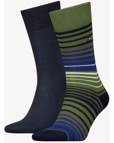Tommy Hilfiger 2-pack Classics Stripe Socks - Green
