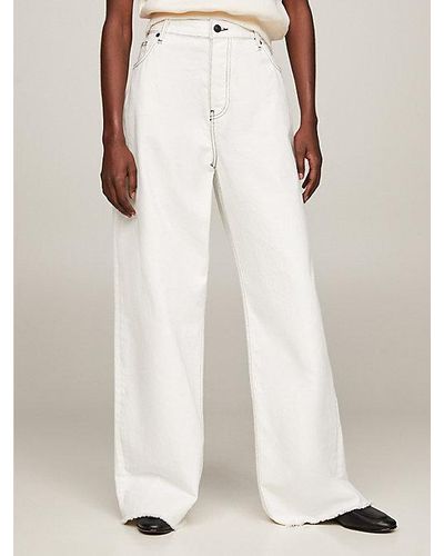 Tommy Hilfiger Witte Medium Rise Oversized Slouchy Jeans