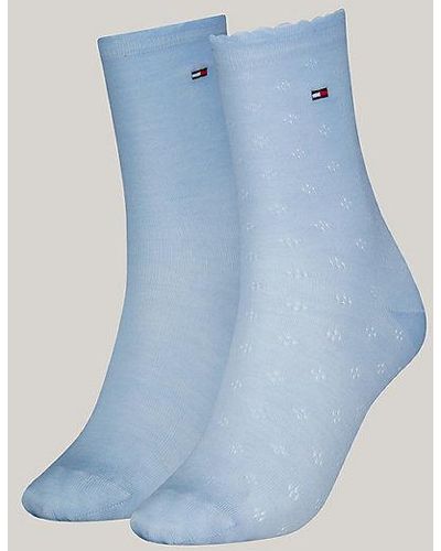 Tommy Hilfiger 2er-Pack leichtgewichtige Strick-Socken - Blau