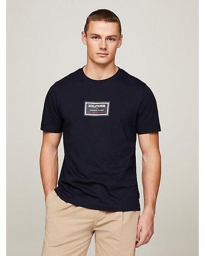 Tommy Hilfiger Jersey T-shirt Met Logoprint - Blauw
