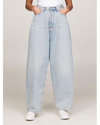 Tommy Hilfiger High Rise Baggy Faded Jeans - Blue