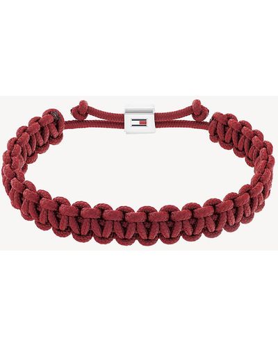 Tommy Hilfiger Bracelet tressé rouge