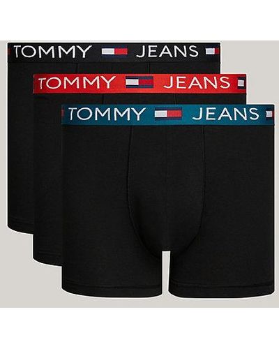 Tommy Hilfiger Set Van 3 Essential Boxershorts Met Logo - Zwart