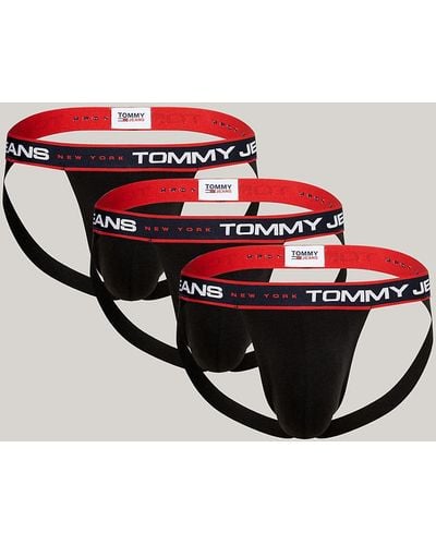 Tommy Hilfiger New York 3-pack Repeat Logo Jockstraps - Black