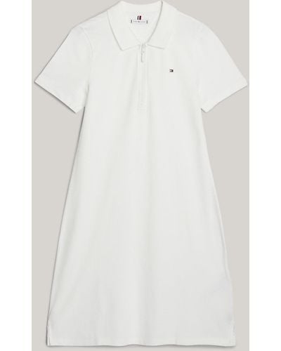 Tommy Hilfiger Robe polo moulante 1985 Collection Adaptive - Blanc