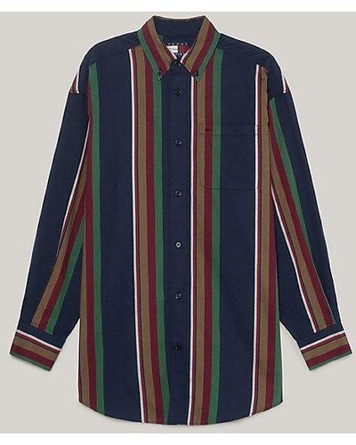 Tommy Hilfiger Tommy x Pendleton Curve Prep Hemd mit New York Stripe-Design - Blau