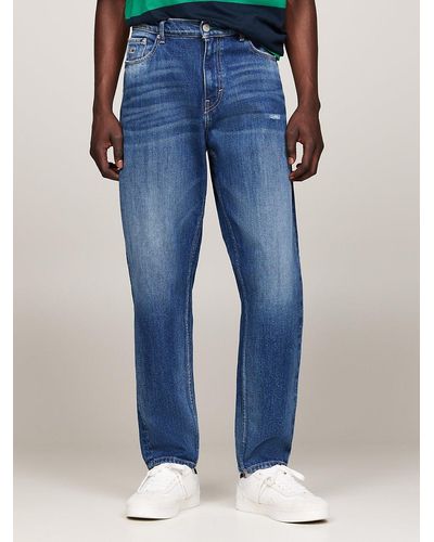 Tommy Hilfiger Isaac Relaxed Tapered Distressed Jeans - Blue