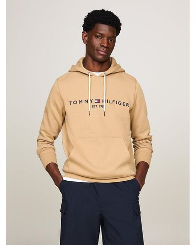 Tommy Hilfiger Logo Embroidery Regular Fit Hoody - Blue