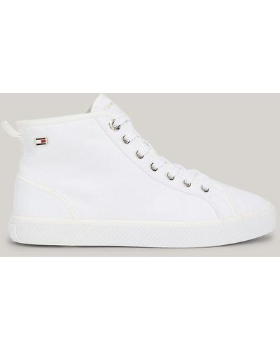 Tommy Hilfiger Canvas High-top Trainers - Natural