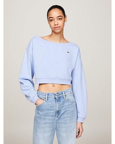 Tommy Hilfiger Essential Cropped Fit Pullover - Blau
