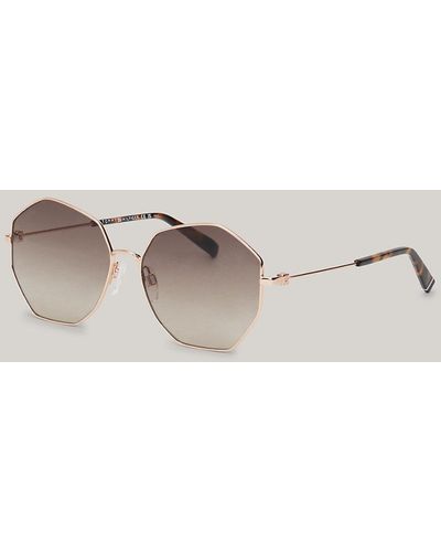 Tommy Hilfiger Stainless Steel Octagonal Sunglasses - Natural