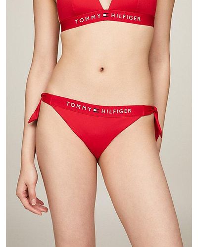 Tommy Hilfiger Parte inferior de bikini Original con tiras - Rojo