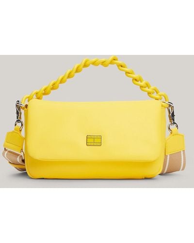 Tommy Hilfiger City Chunky Chain Small Crossover Bag - Yellow