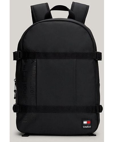 Tommy Hilfiger Essential kuppelförmiger Rucksack mit Logo - Schwarz