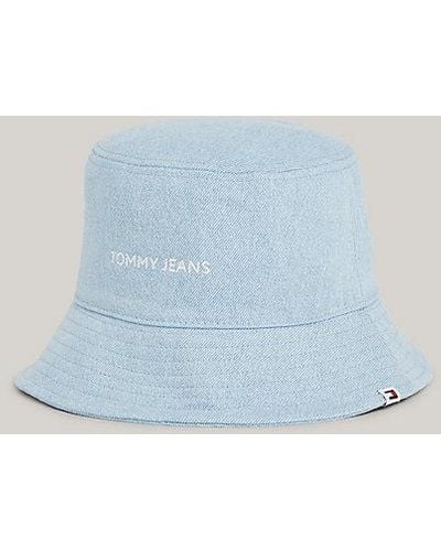 Tommy Hilfiger Denim-Fischerhut mit aufgesticktem Logo - Blau