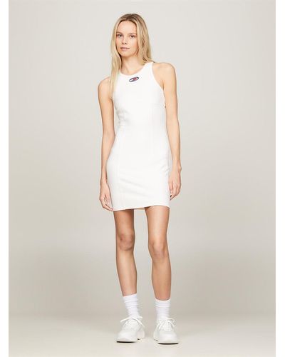 Tommy Hilfiger Archive Bodycon Sleeveless Dress - White