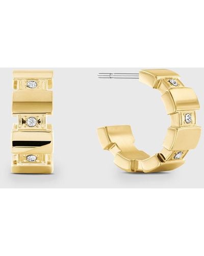 Tommy Hilfiger Crystal-embellished Gold-plated Watch Links Earrings - Metallic
