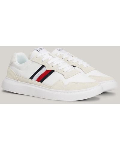 Tommy Hilfiger Signature Tape Cupsole Trainers - White