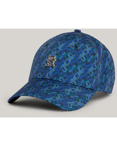 Tommy Hilfiger Th Monogram Print Baseball Cap - Blue