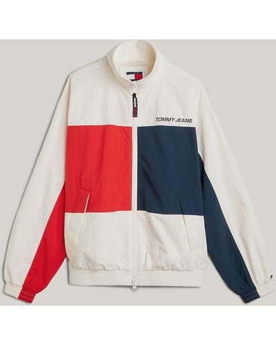 Tommy Hilfiger Tommy Jeans International Games Colour-blocked Windbreaker - White