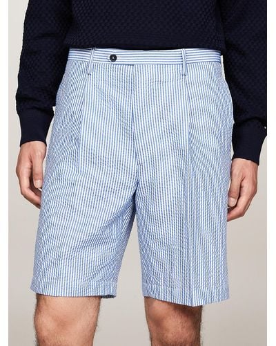 Tommy Hilfiger Ithaca Stripe Pressed Crease Shorts - Blue