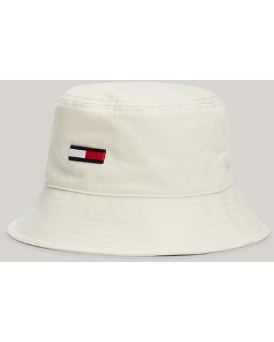 Tommy Hilfiger Elongated Flag Bucket Hat - Natural