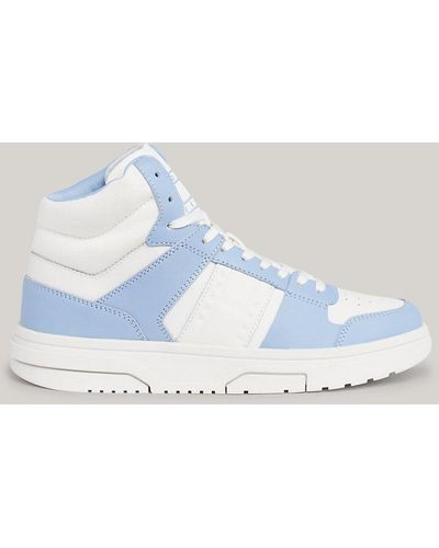 Tommy Hilfiger The Brooklyn Leather Mid-top Trainers - Blue