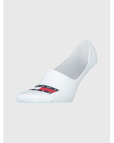 Tommy Hilfiger Pack de 1 par de calcetines Footie con logo - Blanco