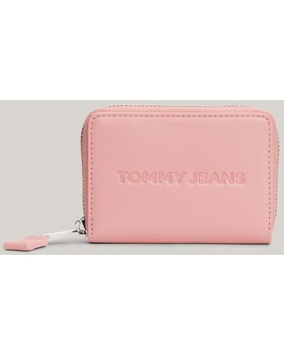 Tommy Hilfiger Essential Logo Small Zip-around Wallet - Pink