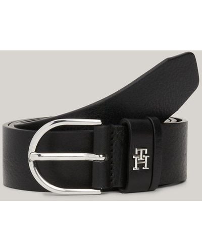 Tommy Hilfiger Essential Effortless Smooth Leather Belt - Black
